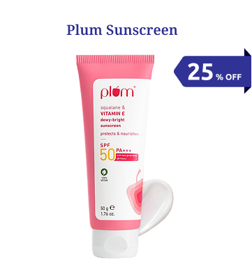 Plum Sunscreen 25% discount