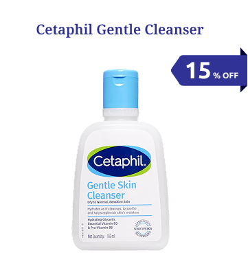 Cetaphil gentle cleanser - 15% discount