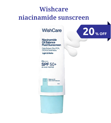 Wishcare niacinamide sunscreen Flat 20% Offer